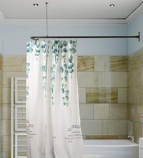 L Shaped Shower Curtain Rod, Bathroom Bathtub Corner Shower Curtain Rod with