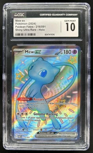 2024 Pokemon Paldean Fates Mew ex #216/091 CGC 10