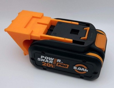 Worx Power Tool Battery Holder for 1'' Pegboard | Worx 20V PowerShare Organizer