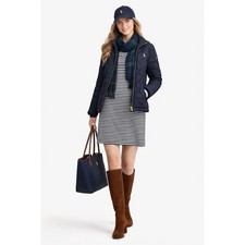 EVERLANE Coastal Preppy Striped Cotton Tee T-Shirt Dress Navy White Cotton Sz M