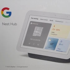 Google Nest Hub 2nd Gen 7" Smart Touchscreen Display Bluetooth Wi-Fi Charcoal