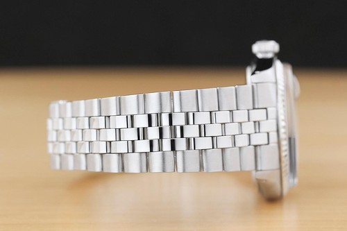 ROLEX DATEJUST 1601 ICE BLUE DIAL 18K WHITE GOLD STEEL FOLDED BRACELET WATCH - Afbeelding 8 van 9
