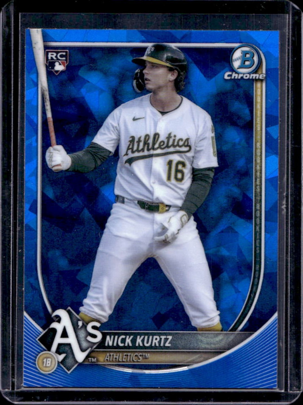 2025 Bowman Chrome Sapphire Nick Kurtz RC Rookie #93 Athletics