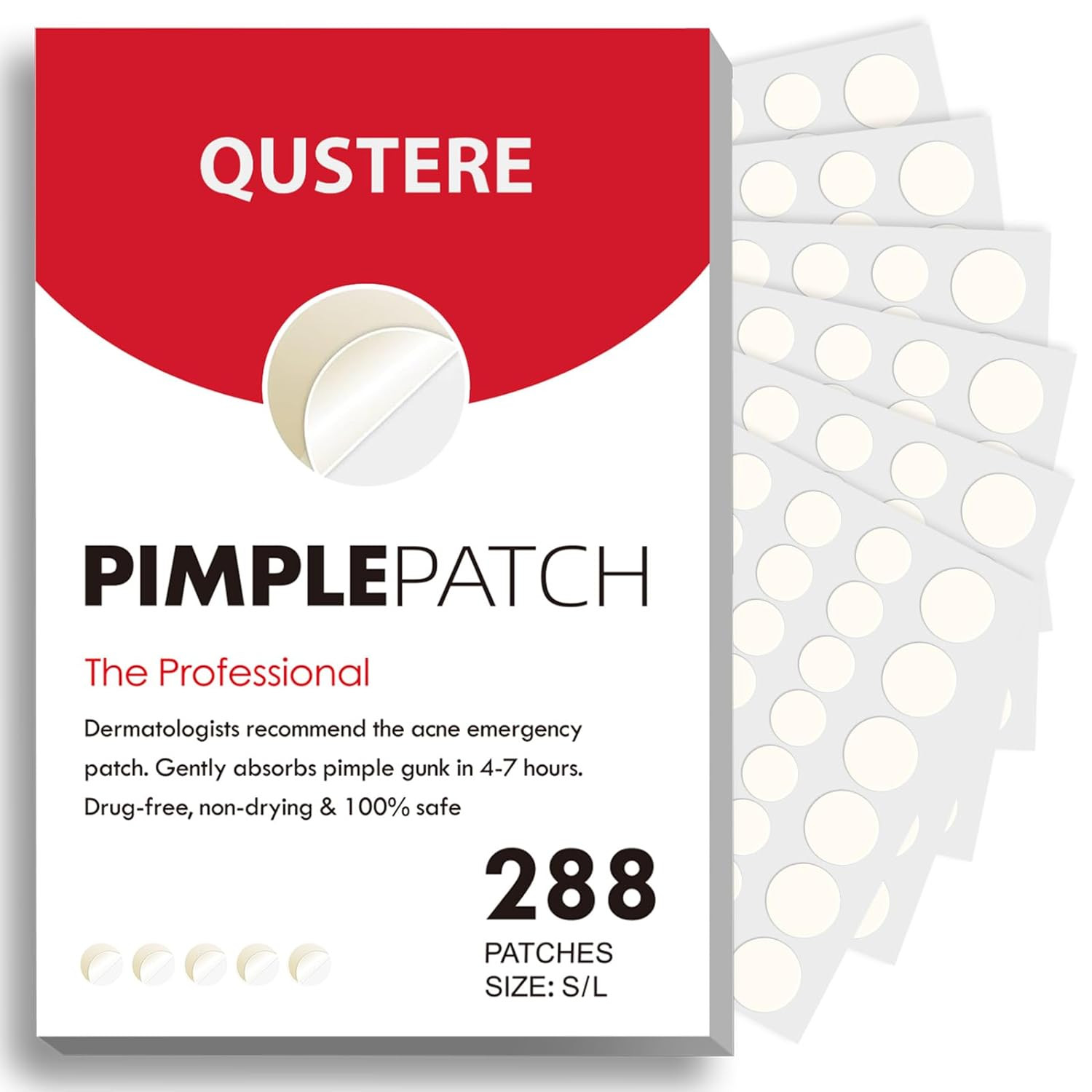 Pimple Patches for Face, Hydrocolloid Acne Patches, Cute round Shape Zit Covers,