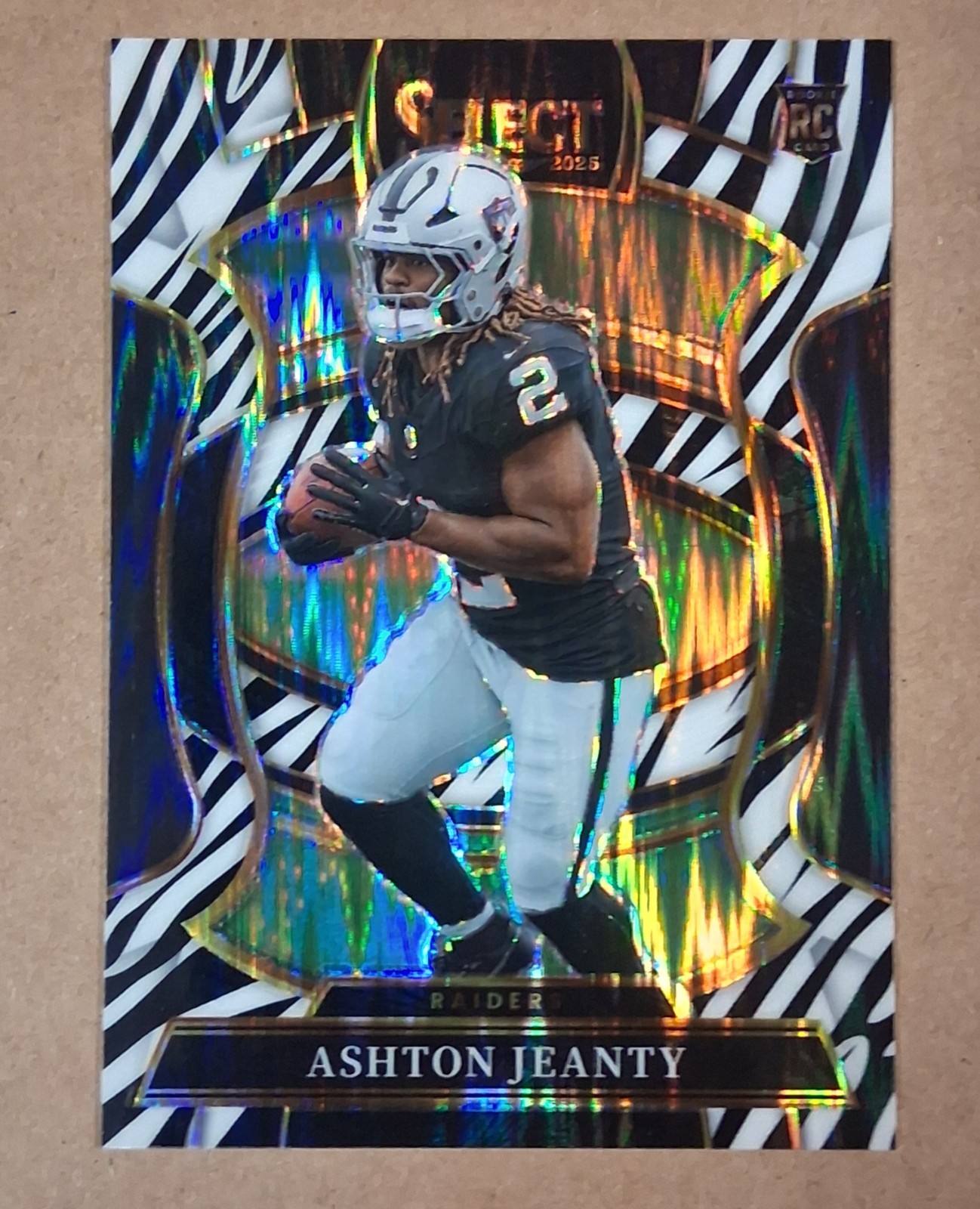 🦓💎 Ashton Jeanty 2025 Panini Select Zebra Shock Prizm Concourse #4 RC MINT SSP