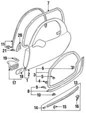 Genuine Mazda Belt Molding Fd01-50-640e