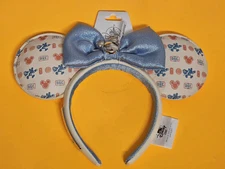 2025 Disney Parks Vacation Club DVC Mickey Mouse White Blue Headband Ears New