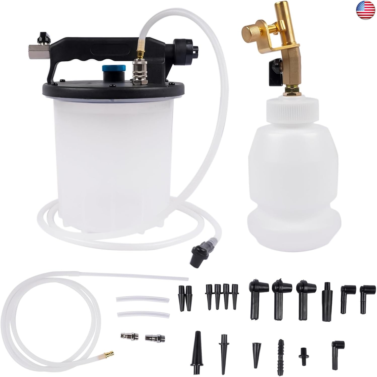 GELUOXI 3L Vacuum Brake Bleeder Kit, Pneumatic Brake Fluid Bleeder Kit with