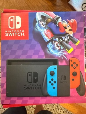 Nintendo Switch HAC-001 V1   Red/Green Joy-Cons   Original Box   Works