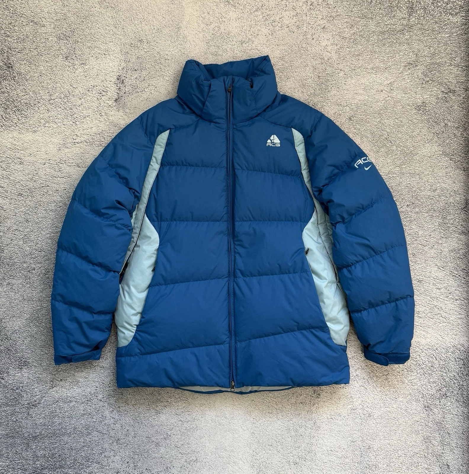 Nike ACG Men’s Goose Down Jacket XL Vintage Blue Winter Coat Snow Ski Parka