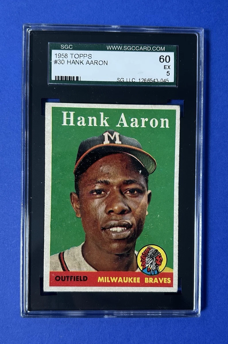 Hank Aaron 5 Graded Baseball Sports Trading Cards & Accessories