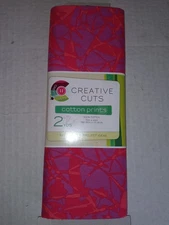 Creative Cuts Cotton Prints 2 Yds Purple/Red/Pink New Old Stock