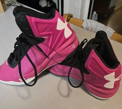 Zapatos de baloncesto Under Armour Micro G Hi Top rosa para mujer talla 10 M 1259034-654 - Imagen 1 de 4