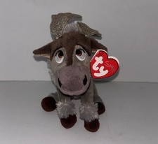 TY Sparkle Sven Plush Disney Frozen Reindeer Stuffed Animal Beanie Baby NWT