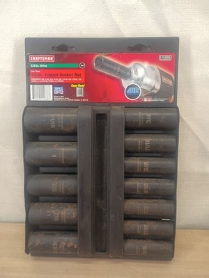 Craftsman  15886 12pc 1/2'' Drive SAE Deep Well Impact Socket Set USA