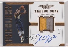 2017-18 Panini Dominion Peerless Jersey Bronze 18/25 Thaddeus Young Auto 1k5