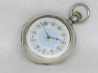ANTIQUE 57MM VACHERON & CONSTANTIN 16J FANCY DIAL STERLING POCKETWATCH, RUNNING!