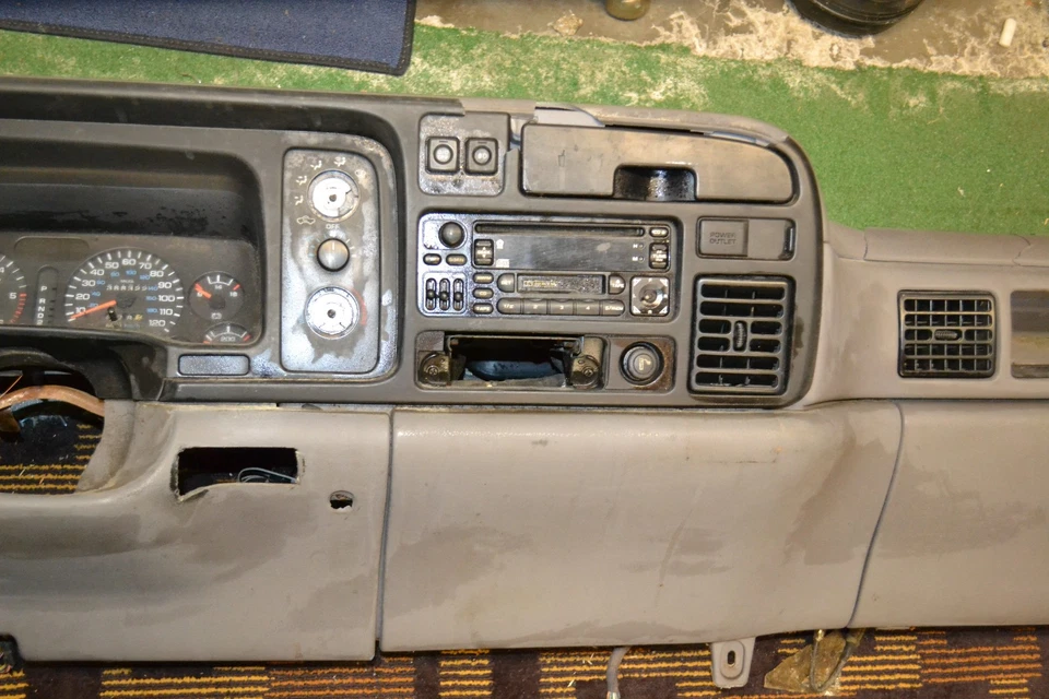 1994-1997 DODGE RAM 1500 2500 DASH FRAME CORE MOUNT DECK ASSEMBLY MIST GREY OEM - Image 4 of 4