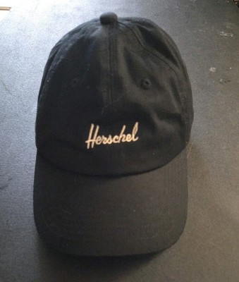 The Herschel Supply Co Unisex Black Relaxed Fit Strapback Adjustable Hat