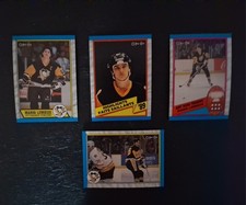 O-Pee-Chee Mario Lemieux Penguins NHL 1989 - 90 4 Card Lot # 1 # 312 #319 #327