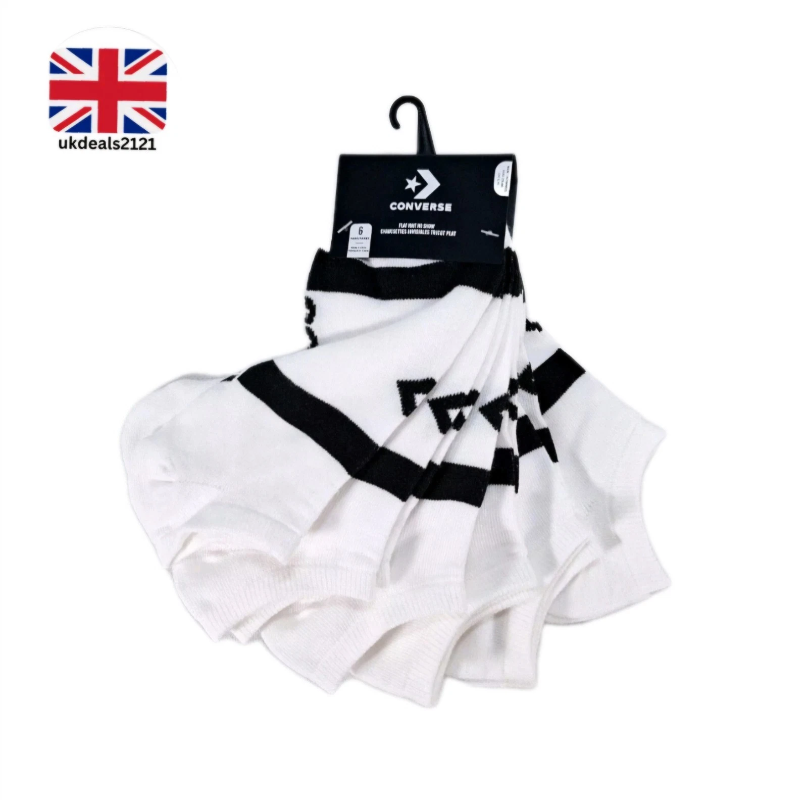 CONVERSE Men's Socks Size 6-11 White 6 Pairs Half Cushion Low Cut Trainers Socks
Opens in a new wind