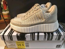Dolce Vita Women's Frida PW611613 Lace Up Platform Sneakers Woven Shoes Size 6