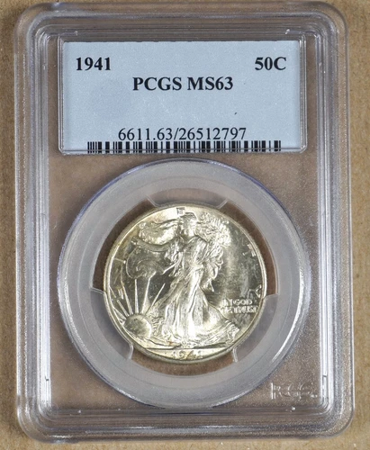 1941 WALKING LIBERTY HALF DOLLAR PCGS MS63 512797