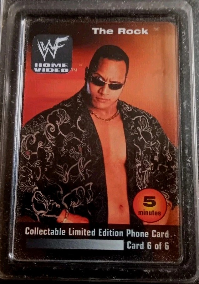 Rare! SEALED - UNUSED - The ROCK Dwayne Johnson - Wrestling Calling Card 6 of 6! view 2