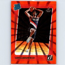 2021-22 Donruss Greg Brown III Rookie #245 Holo Orange Laser Trail Blazers