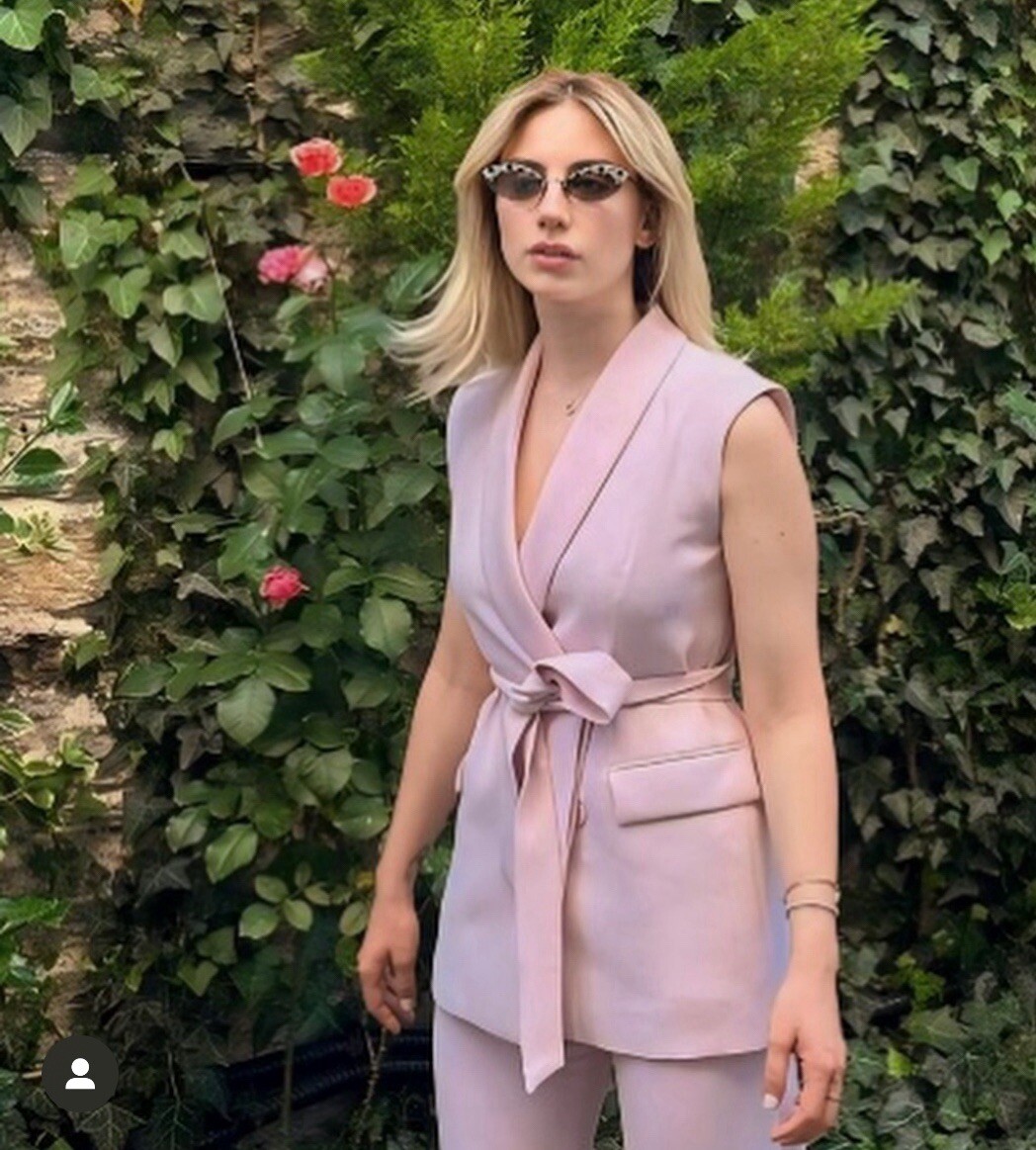 ZARA レディース ZARA WOMAN PINK ZW COLLECTION TIED BELTED VEST SIZE S REF