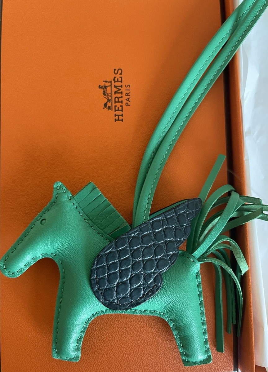 【オシャレ偏差値アップ♪】 HERMES Rodeo MM Pegase チャーム Brand New ( Rank N ) HERMÈS Rodeo Pegase PM Ardoise (85