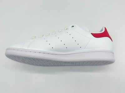 Adidas Stan Smith Women's Size 7 Lace Up White Pink Casual Shoes