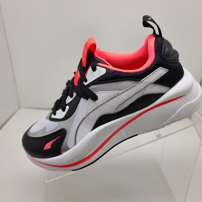 Puma RS-Curve Glow Womens Size 7 Ignite Pink White Black 375174-03 Excellent 