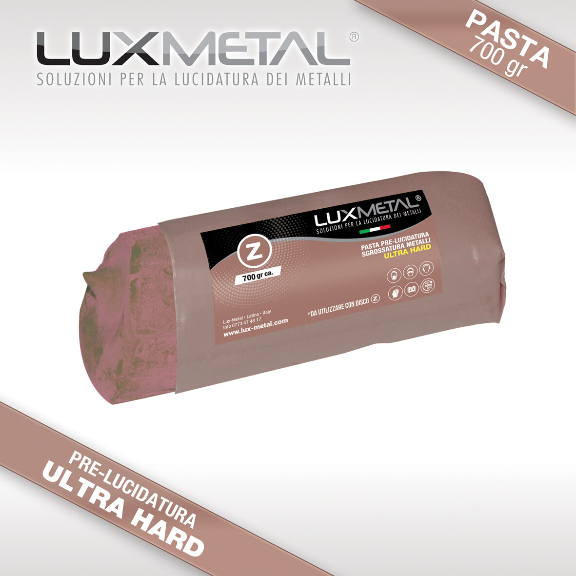 Pasta Z 700 gr Lucidare pulire sgrossatura metalli acciaio alluminio ottone rame