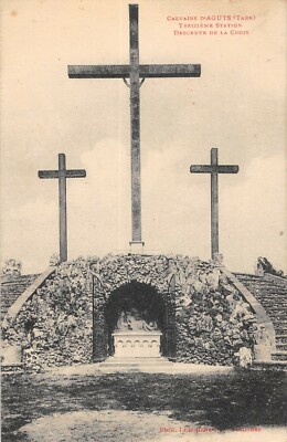 Old postcard 81 Calvary of Aguts 13th STATION DESCENT OF THE CROSS