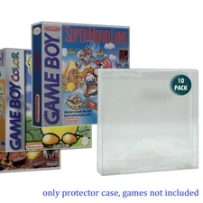 10x Clear Box Protectors For GAME BOY COLOR VIRTUAL / ADVANCE Nintendo Cases CIB