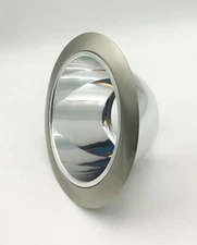 5 Inch  Chrome Reflector, Satin Nickel Ring Recessed Can Trim 