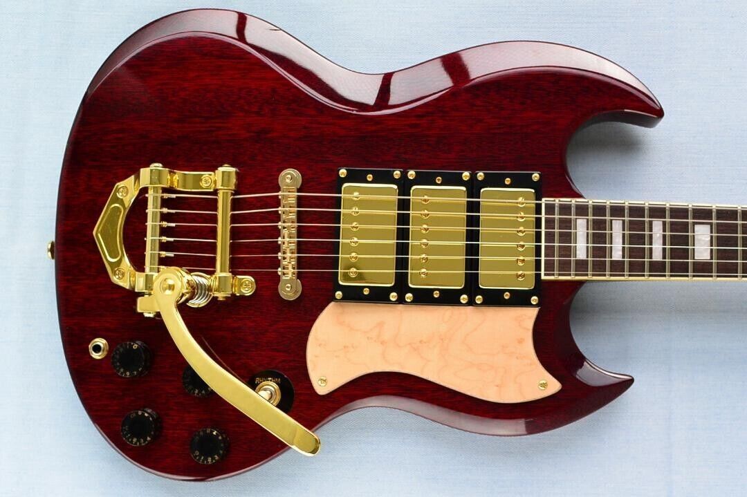 Aria Pro II SL500D 80s 3-Pickup Bigsby SG Guitar | eBay Aria Pro II SL500D 80s 3-Pickup Bigsby SG Guitar | eBay