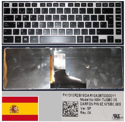 NOUVEAU CLAVIER ESPAGNOL PORTABLE TOSHIBA SATELLITE PRO R50-C-152 R50-C-15W T