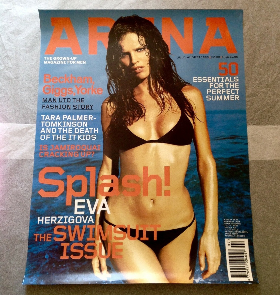 Arena july/august 1999 Eva Herzigova