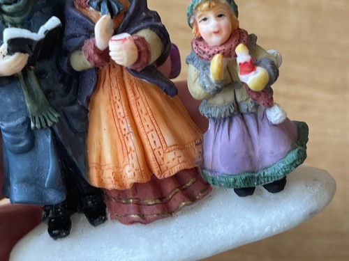 Vintage Christmas village Singing Trio Man, woman, Child. - Picture 3 of 7