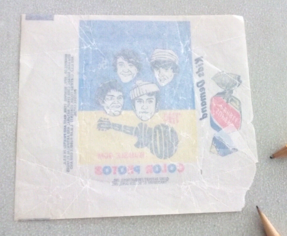 THE MONKEES Lot of 4 RARE 1966 & 1967 1 Vote 3 Gum WAX PACK GUM WRAPPERS - Image 4 of 4