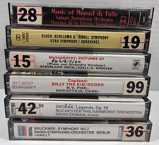 Music Cassettes lot Billy the Kid Dvorak Israel Utah Symphony Manuel De Falla