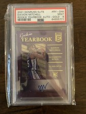 2021 Donruss Elite Rookie Yearbook Auto Gold /10 PSA 9 Davion Mitchell