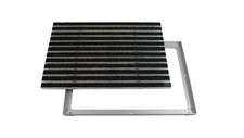EMCO Fußmatte Rips anthrazit 22mm + ALU Rahm...