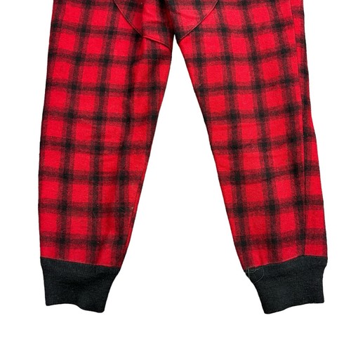 Vintage 50s Woolrich Hunting Pants Mens 30x30 Red Wool Buffalo Plaid Mackinaw - Picture 6 of 12