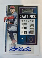 2020 Panini Contenders Baseball Bobby Miller Draft Pick Ticket Auto #DPT2-BM