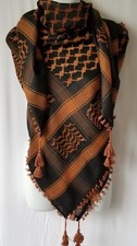 Black Rust Orange Unisex Shemagh Head Scarf Neck Wrap Cotton Face Cover Military