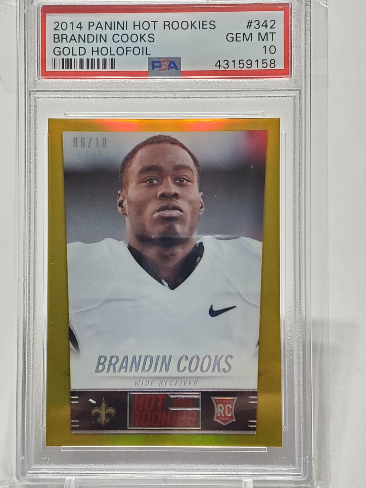 Brandin Cooks Panini Hot Rookies #342 Gold Holofoil