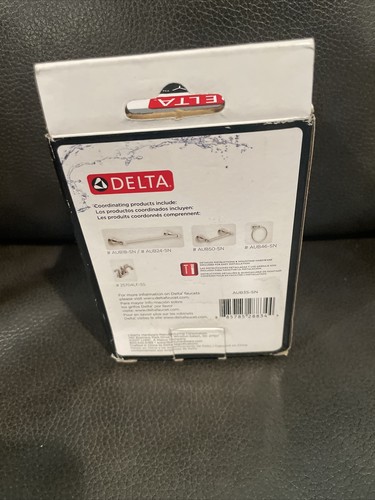 Delta AUBREY Multi Purpose Hook: BATHROOM DOUBLE ROBE HOOK SATIN NICKEL NIB - Picture 5 of 6